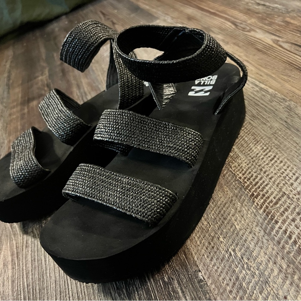 Billibong Black Platform Sandals